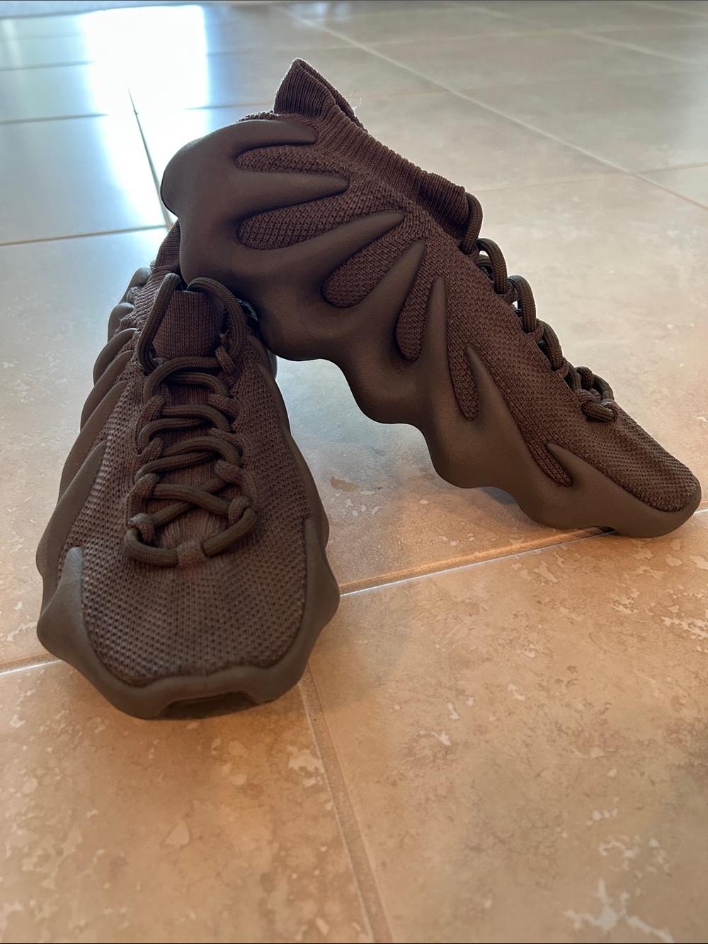 adidas Men's Sculpted Knit Athletic Sneakers - Brown